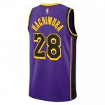 Maillot NBA Los Angeles Lakers Rui Hachimura 28 Jordan 2022-23 Statement Edition Violet Swingman - Homme